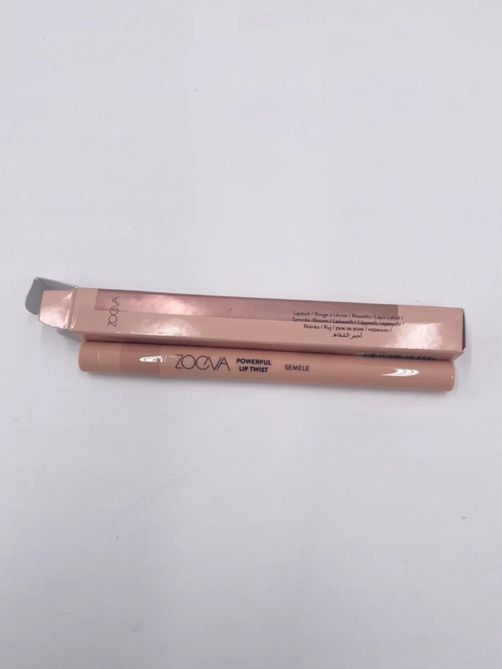 NEW Zoeva Powerful Lip Twist Lipstick SEMELE Full Size .02oz/.7g Nude Cafe Lait
